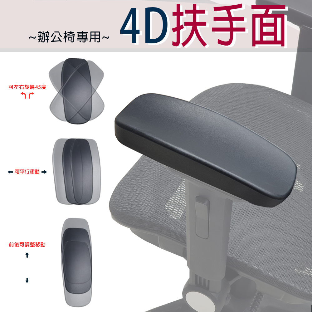 LOGIS 4D多功能人體工學扶手墊 電腦椅 辦公椅 工學椅【Q4】