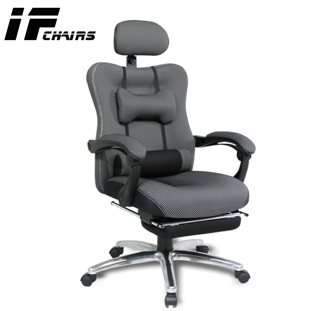 【InnoForma】IF-04 雙護腰乳膠坐墊腳墊款後仰人體工學 電腦椅 辦公椅