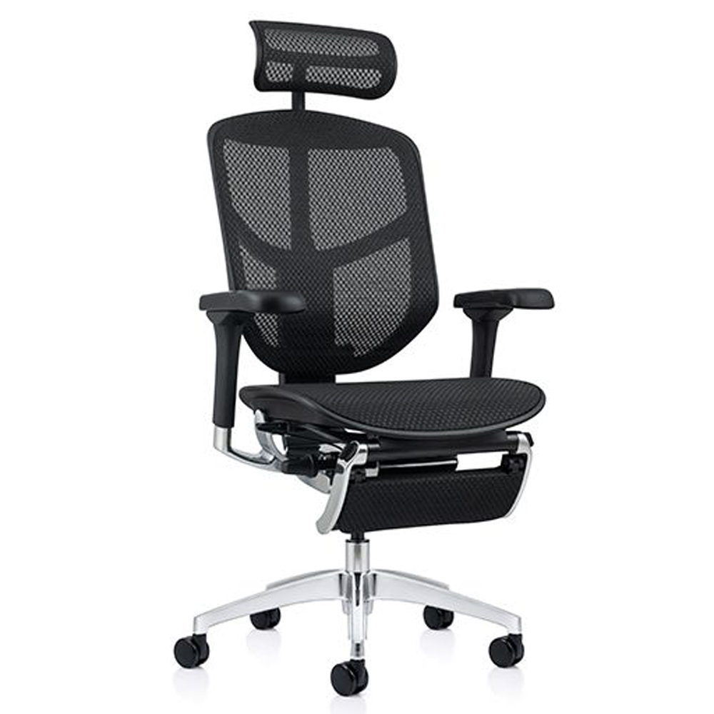 【ERGOHUMAN】Enjoy 121 2.0版 單桿LM固定腳凳版 人體工學椅 (5D扶手) (前傾功能)