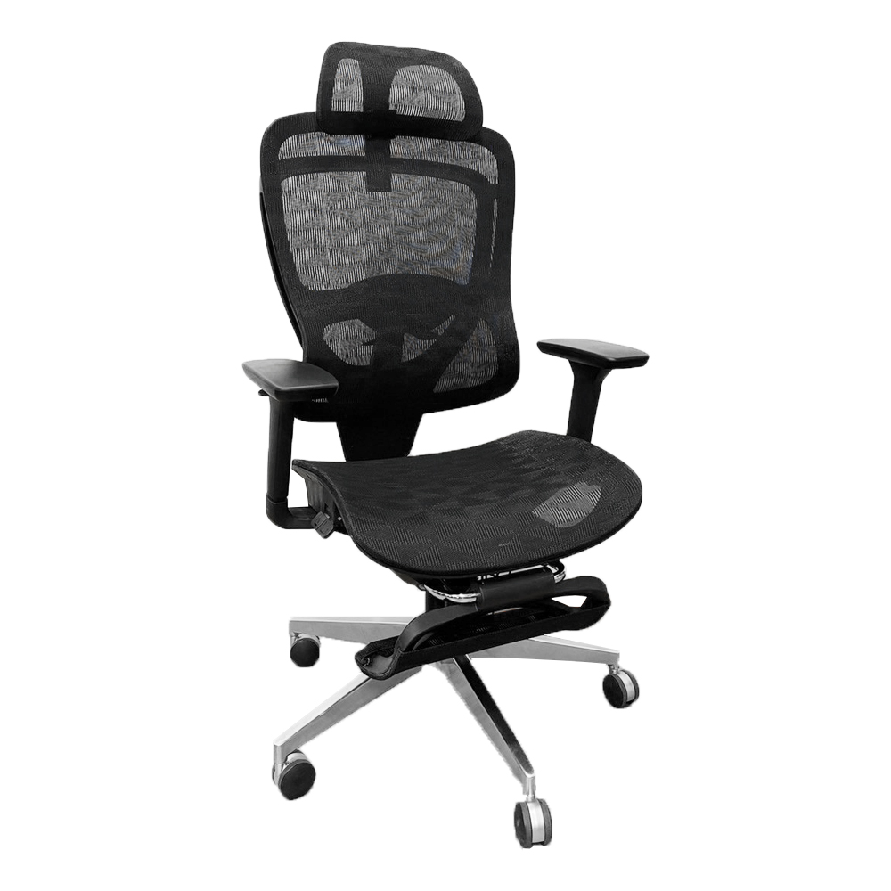 凱堡 AI高階人體工學全網椅【黑款】高背機能椅