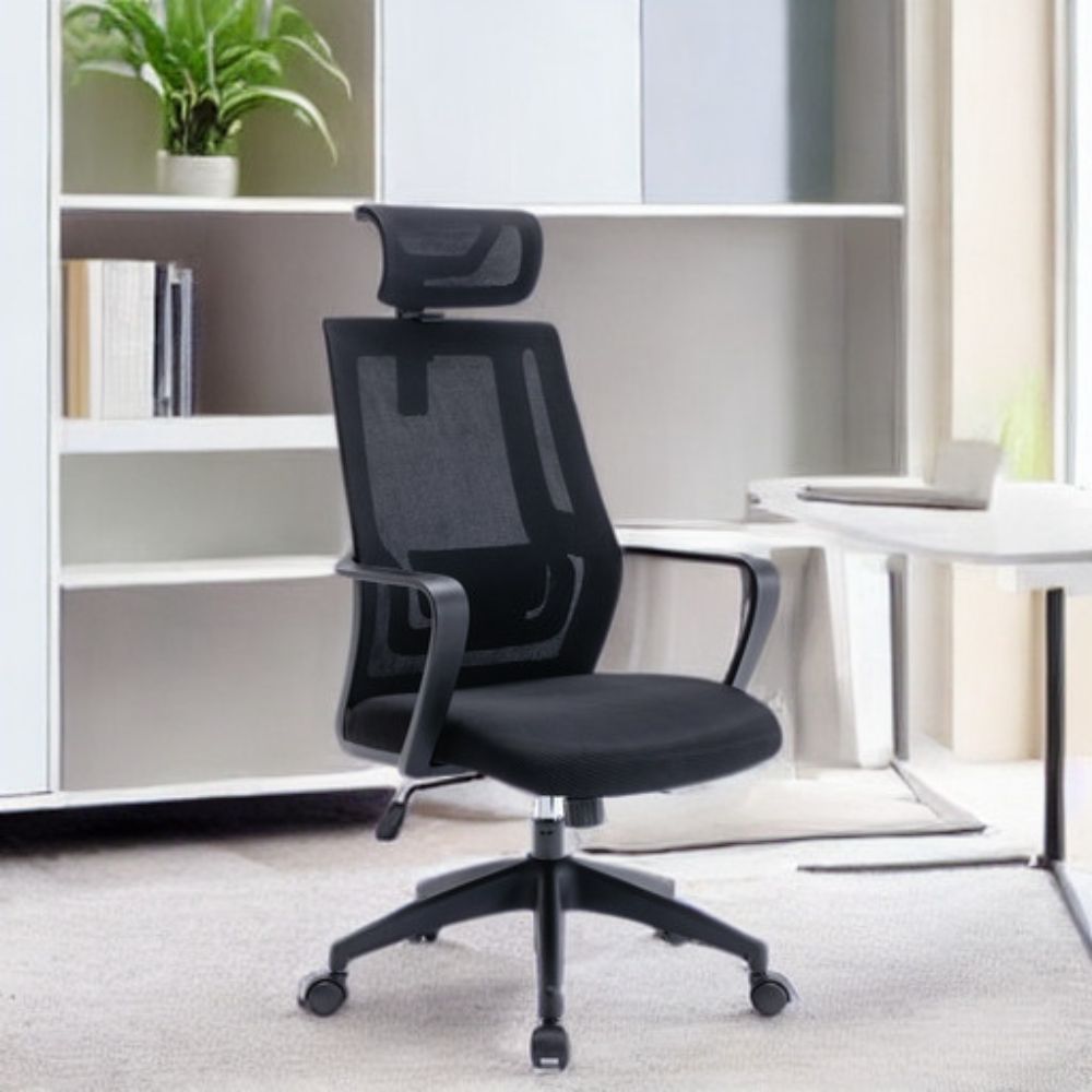 【YOKA 佑客】Q3 高背辦公網椅【黑】免組裝(辦公椅 主管椅 電腦椅)