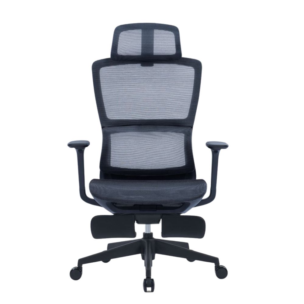 【YOKA 佑客】樂享工學椅-全網腳靠款-免組裝(辦公椅 主管椅 電腦椅)
