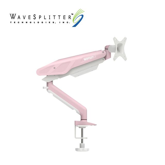 WaveSplitter 威世波 電競Style 鋁合金 氣壓式 螢幕支架 [桌夾式