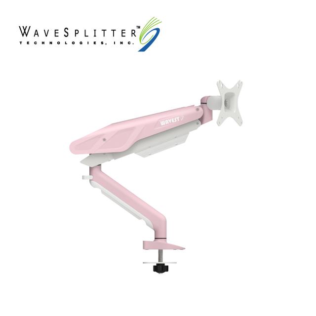 WaveSplitter 威世波 電競Style 鋁合金 氣壓式 螢幕支架 [穿孔式