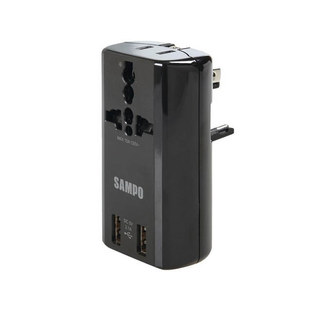 SAMPO USB萬國充電器 EP-U141AU2(B)