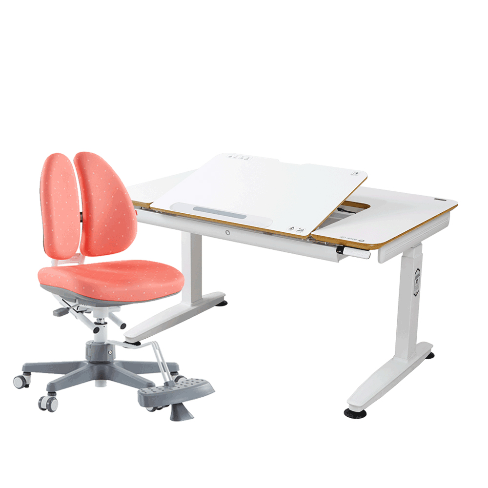 E7-S 動態成長電動桌 桌寬122cm & DUO 成長椅
