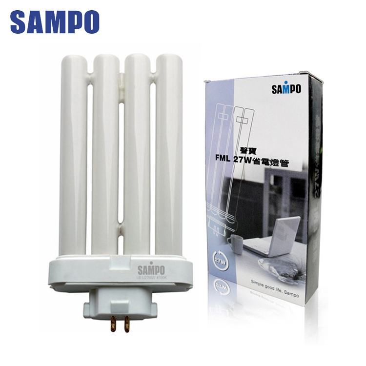 [福利品SAMPO 聲寶FPL 27W省電燈管-2入裝(LB-U27MW)