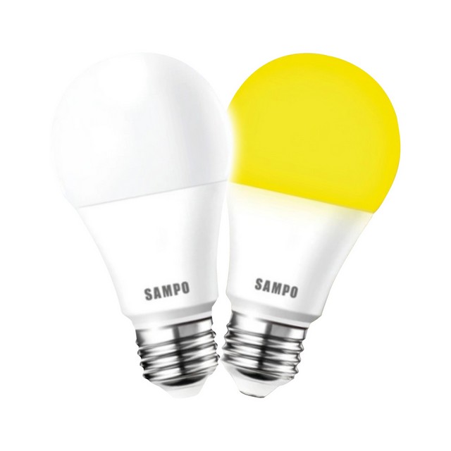 【SAMPO 聲寶】 E27 LED燈泡 驅蚊燈泡 節能 省電 12W白光 2入組