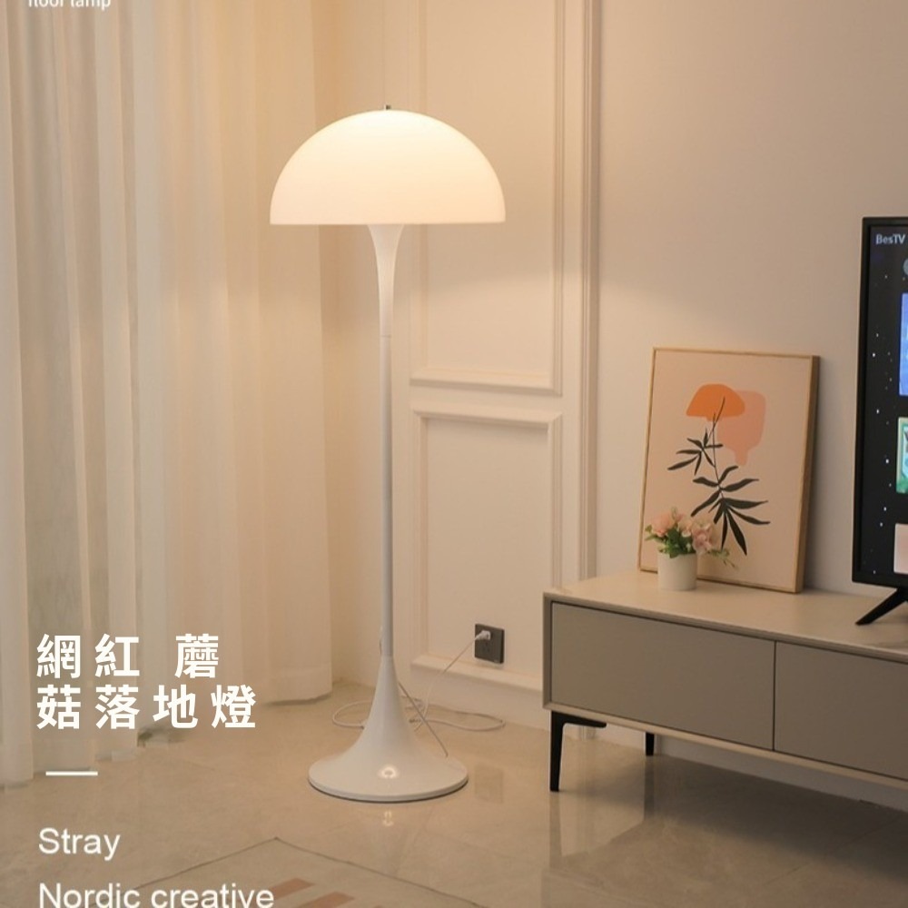 北歐蘑菇造型落地燈 三色變光大號立燈