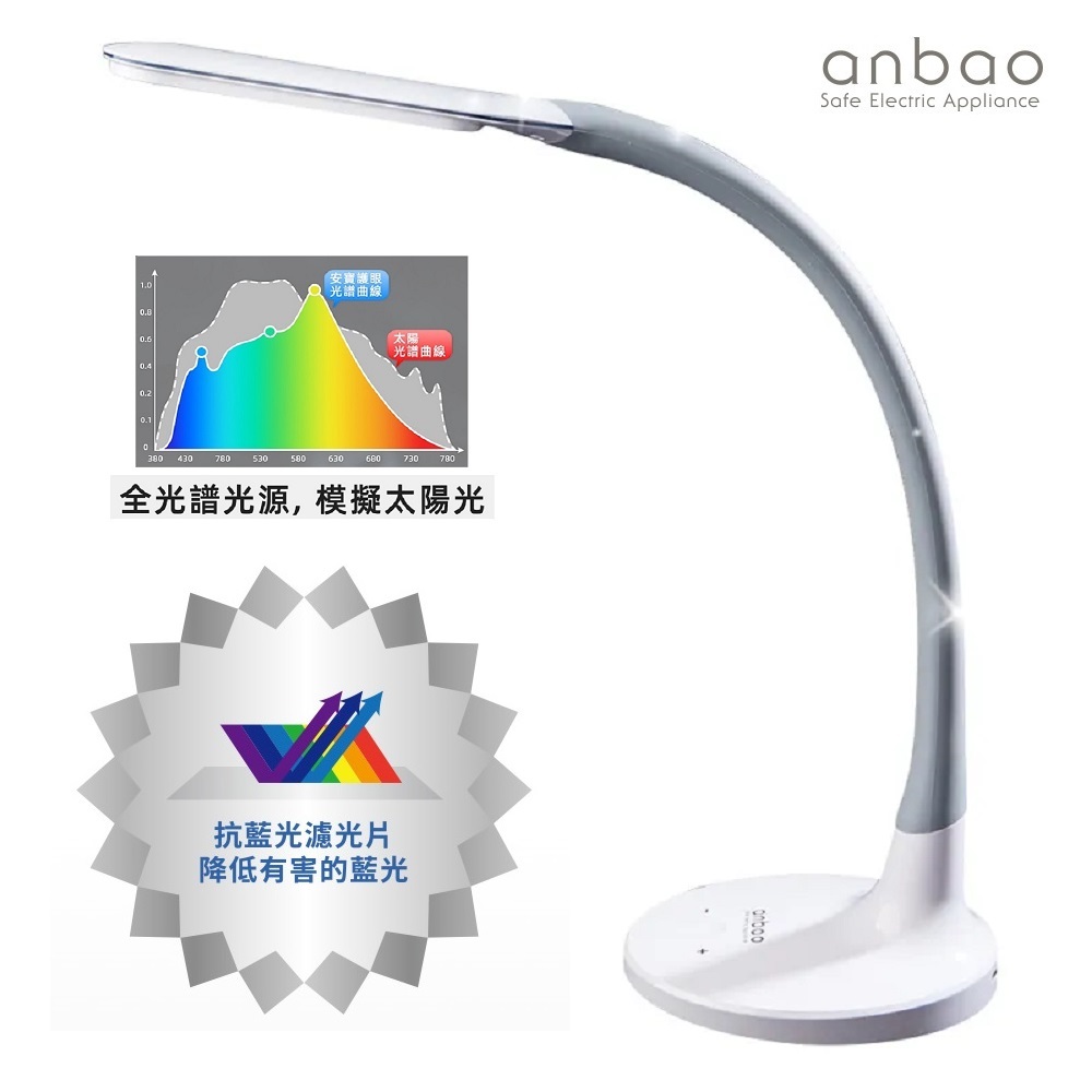 anbao 安寶抗藍光LED護眼檯燈 AB-7723(白)
