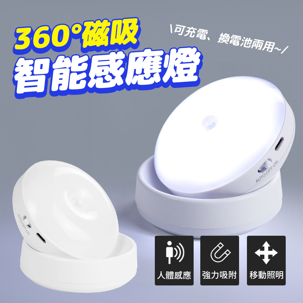 360度磁吸智慧感應燈