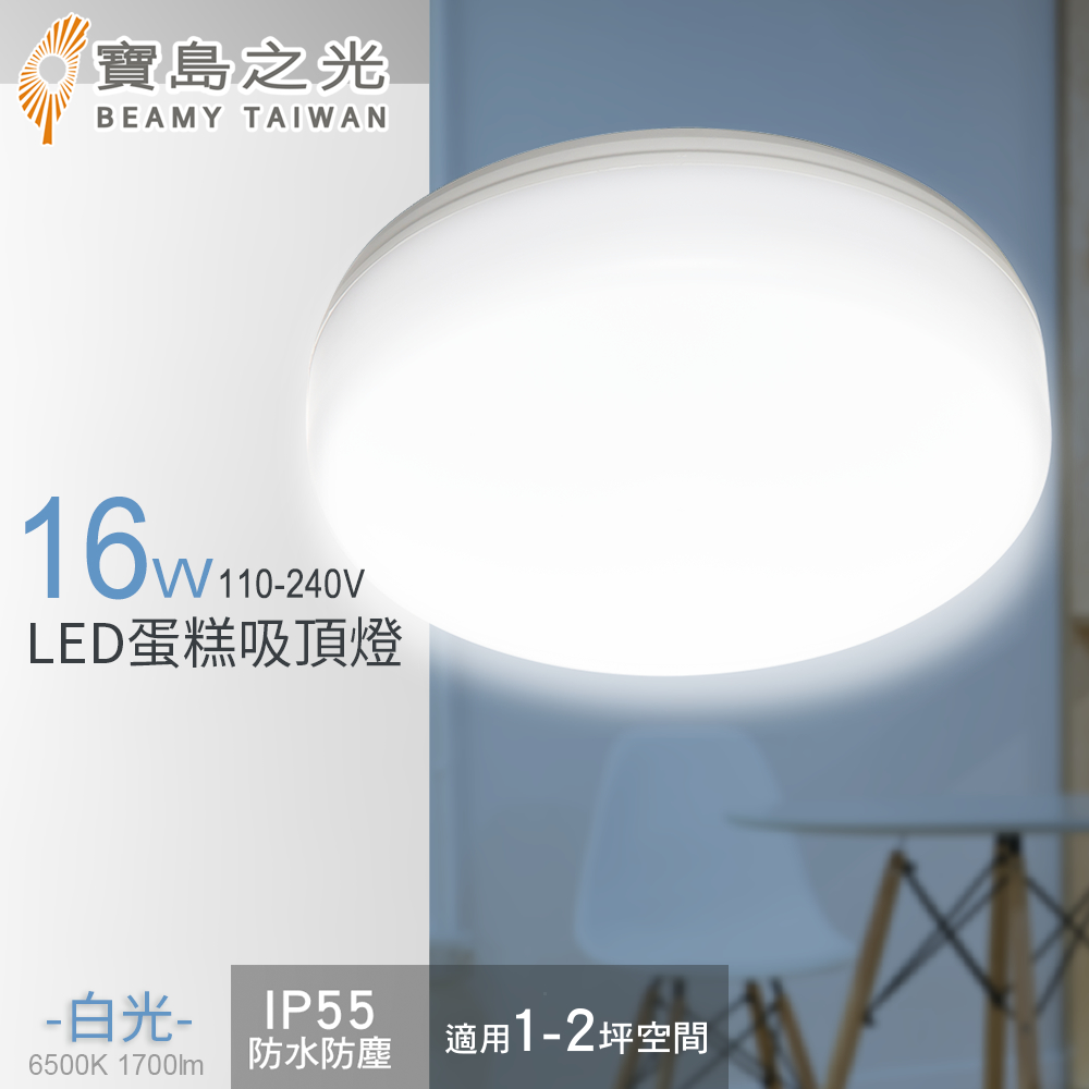 【寶島之光】16W LED 蛋糕吸頂燈(白光)Y6S16DE