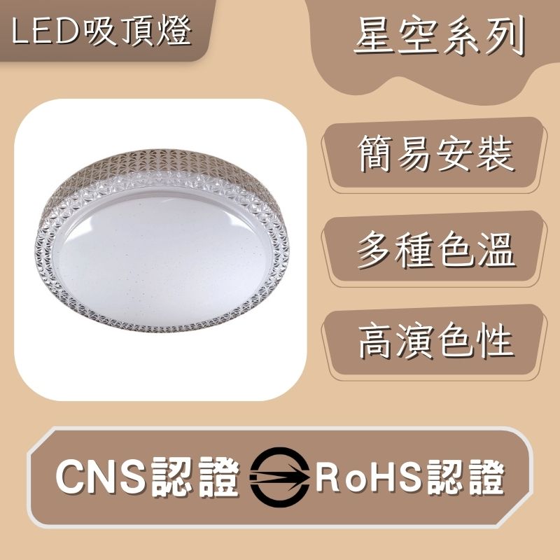 彩渝 LED 吸頂燈 36W 星空 星鑽 星點 高光效 客廳燈 臥室燈具 房間燈 防潮燈