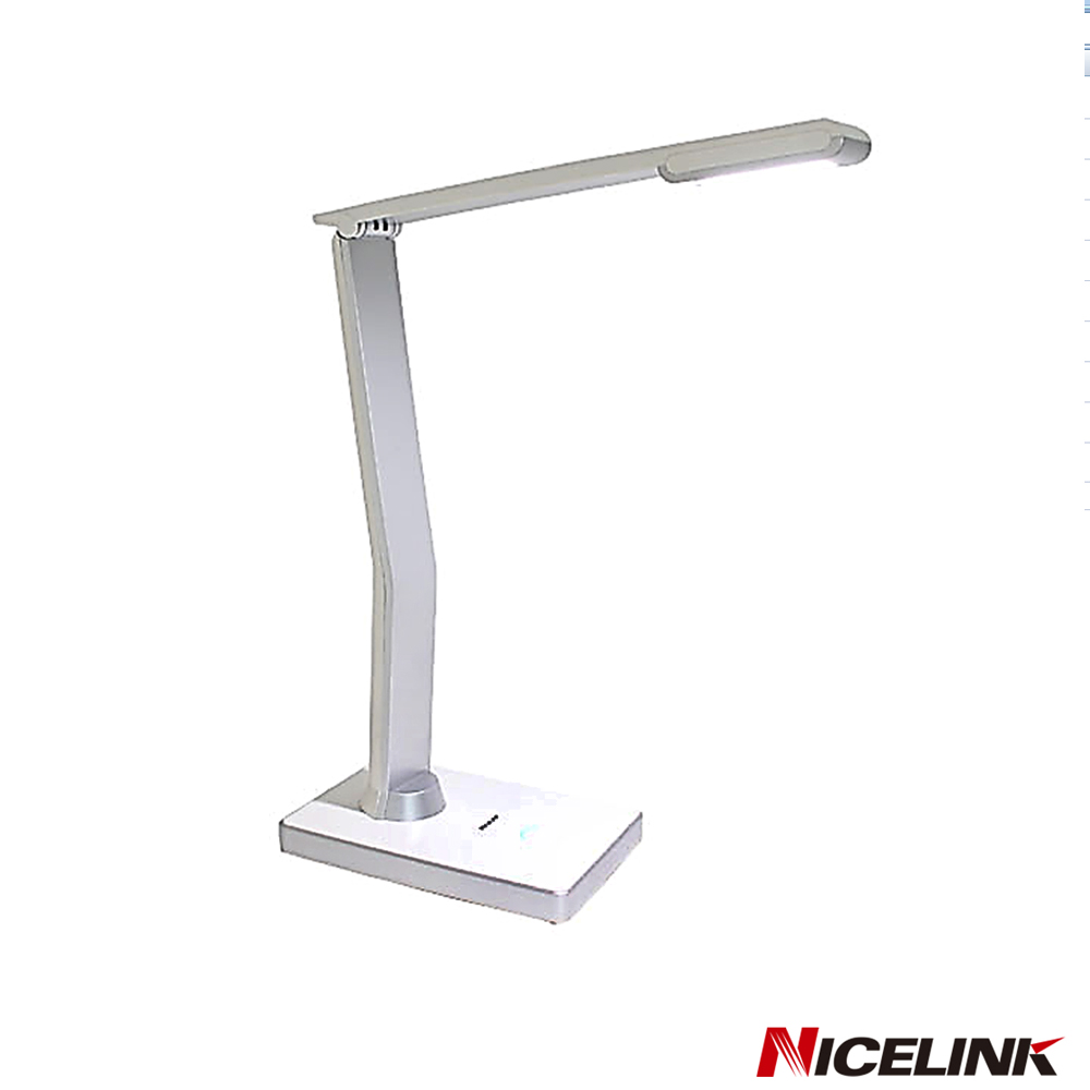 [福利品NICELINK 耐司林克觸控式可調光LED檯燈-TL-206E4-白色