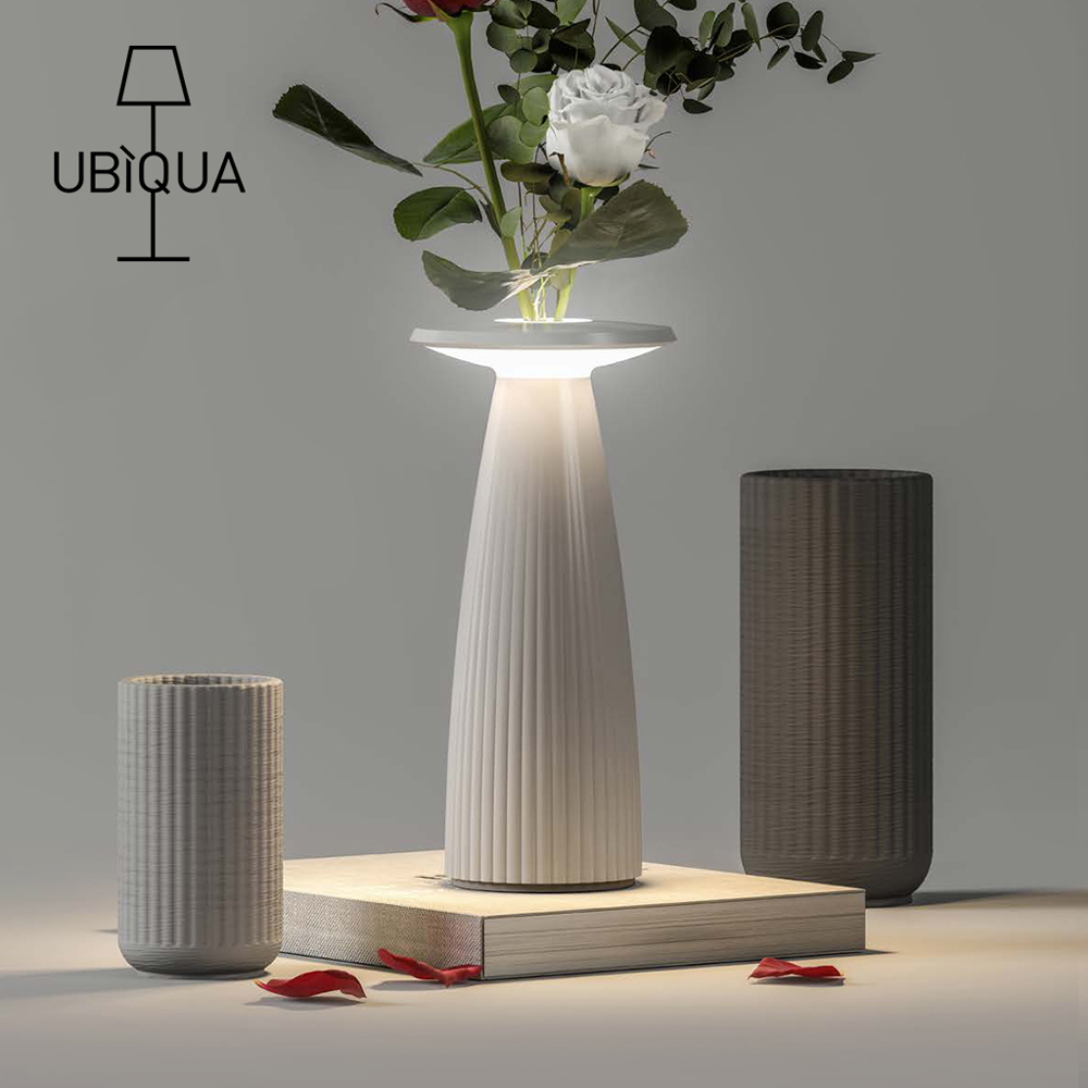 【義大利UBIQUA】Flora 花藝 浪漫主義USB充電式檯燈-多色可選