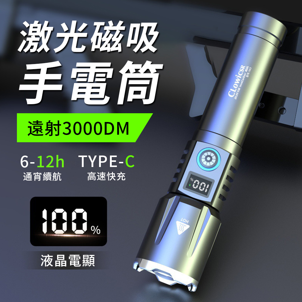 YUNMI 強光伸縮變焦手電筒