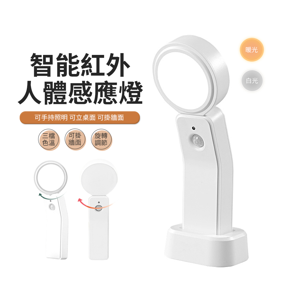 JDTECH 磁吸旋轉人體感應燈SL919 小夜燈 LED閱讀檯燈 床頭燈