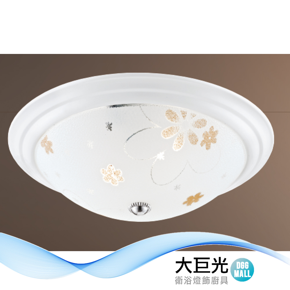 【大巨光】現代風 E27x2 吸頂燈-小(LW-12-3895)鋼材、玻璃、臺灣製造