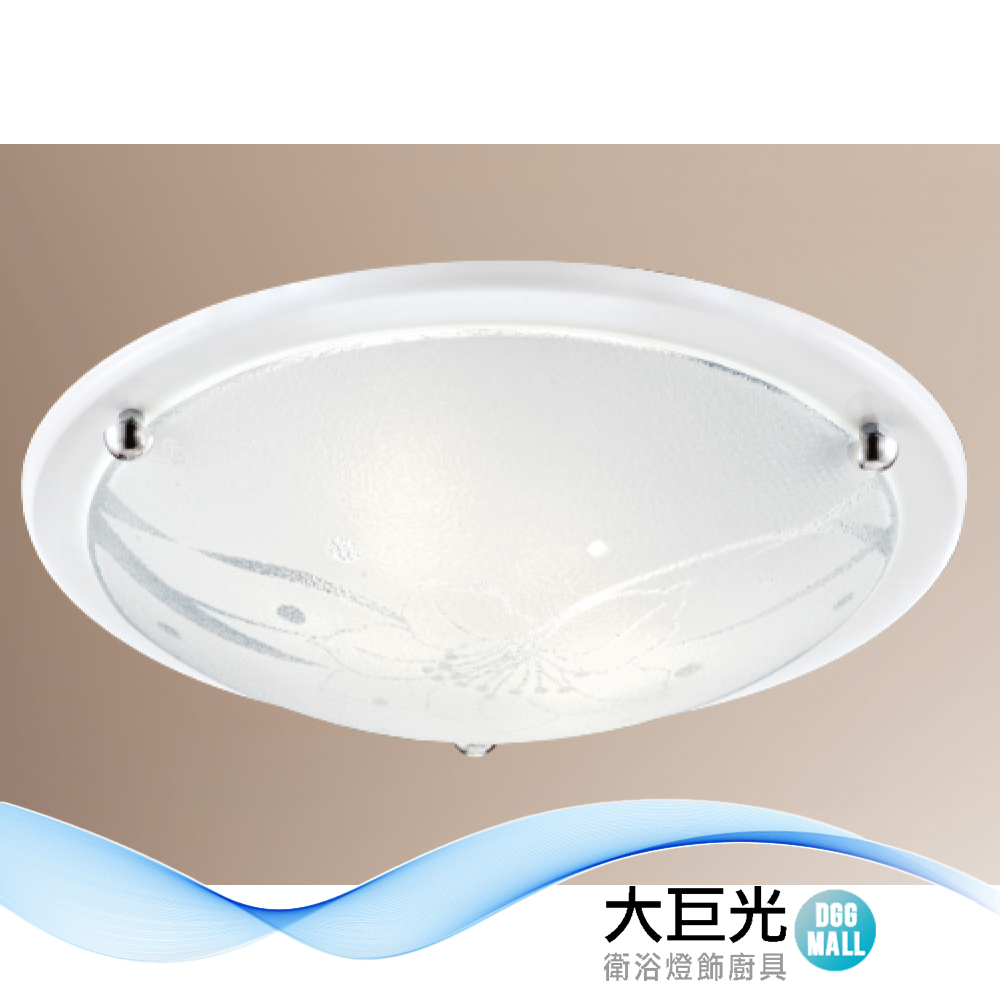【大巨光】現代風 E27x2 吸頂燈-小(LW-12-3898)鋼材、玻璃、臺灣製造