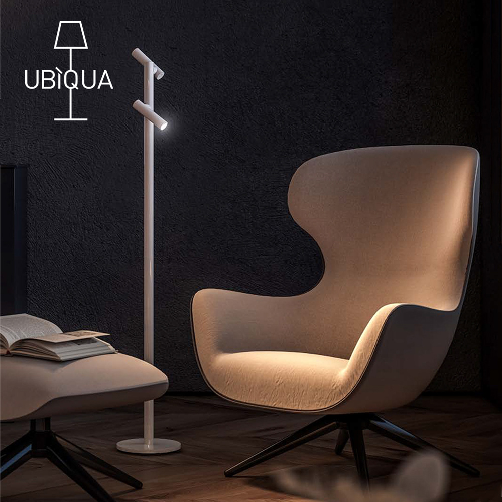 【義大利UBIQUA】Zoom 極簡風USB充電式落地燈(雙頭可調角度)-多色可選
