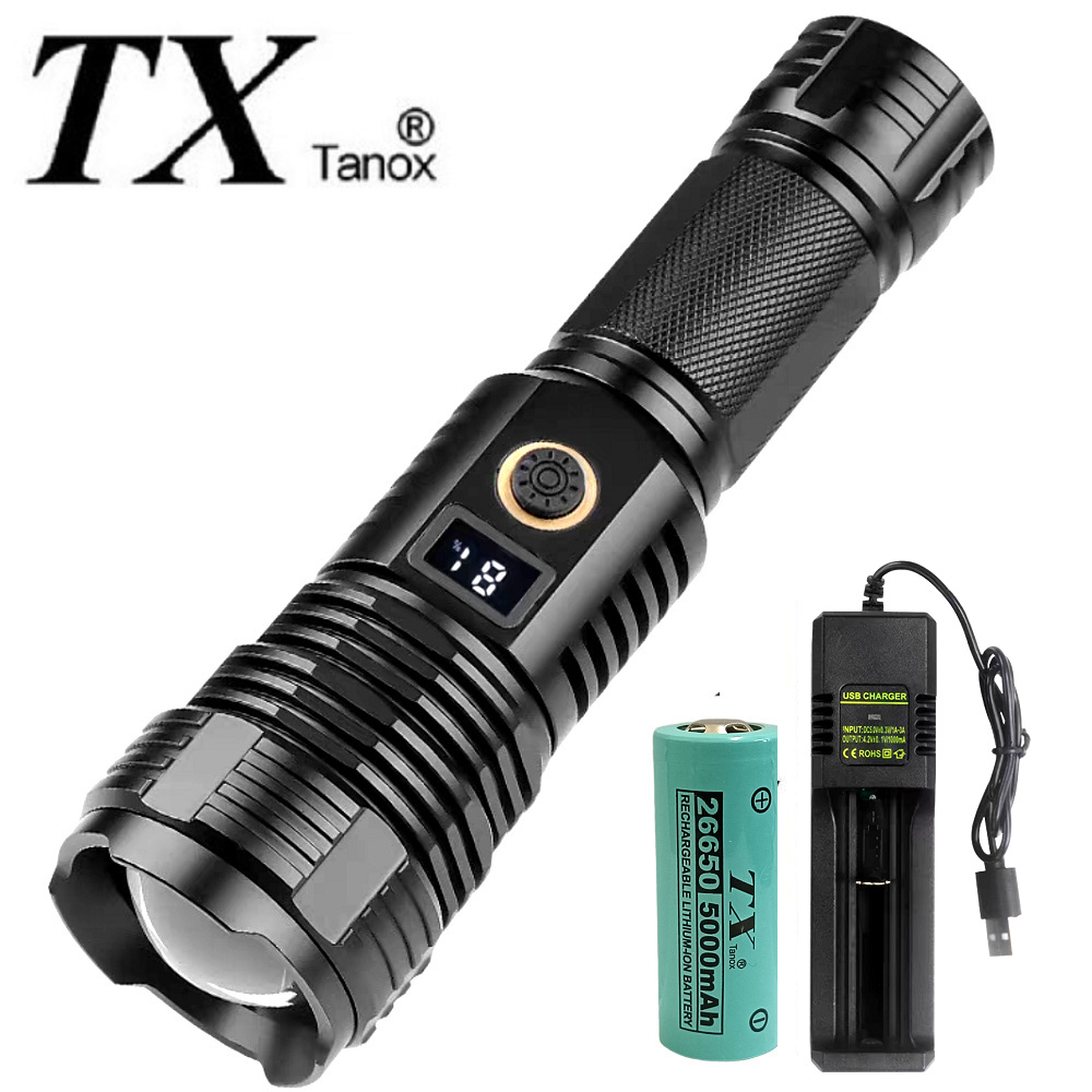 TX特林XHP70 LED超強亮USB充電手電筒(T-2025W-P70)