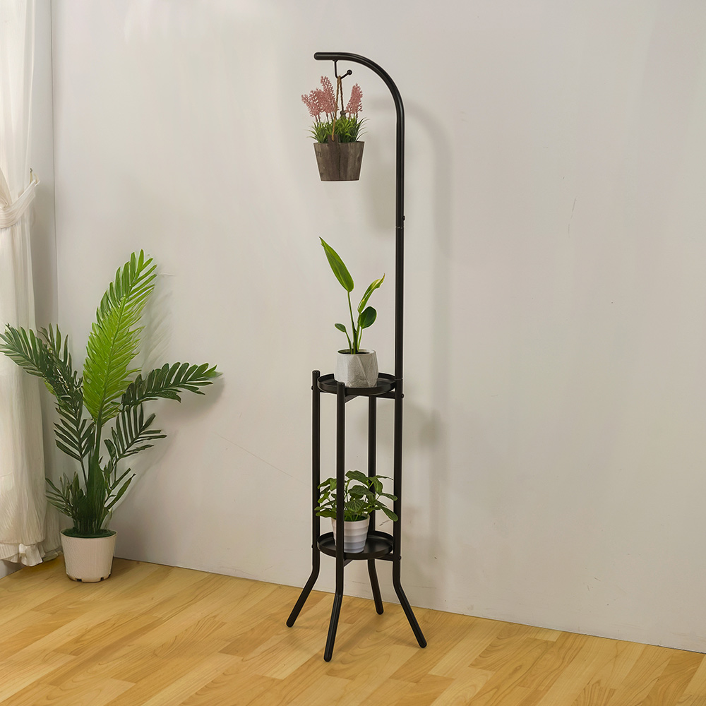 【ikloo】輕植感吊掛式增高盆栽架 (臺灣製造 多功能 增高花架 鐵藝設計 室內外適用)