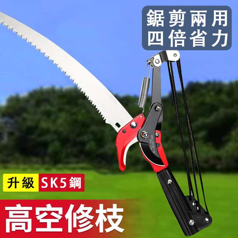 德力西 高枝剪 高空修枝剪 3米伸縮杆果枝剪 長杆鋸 果農專用修枝剪 園林剪 鋸齒剪