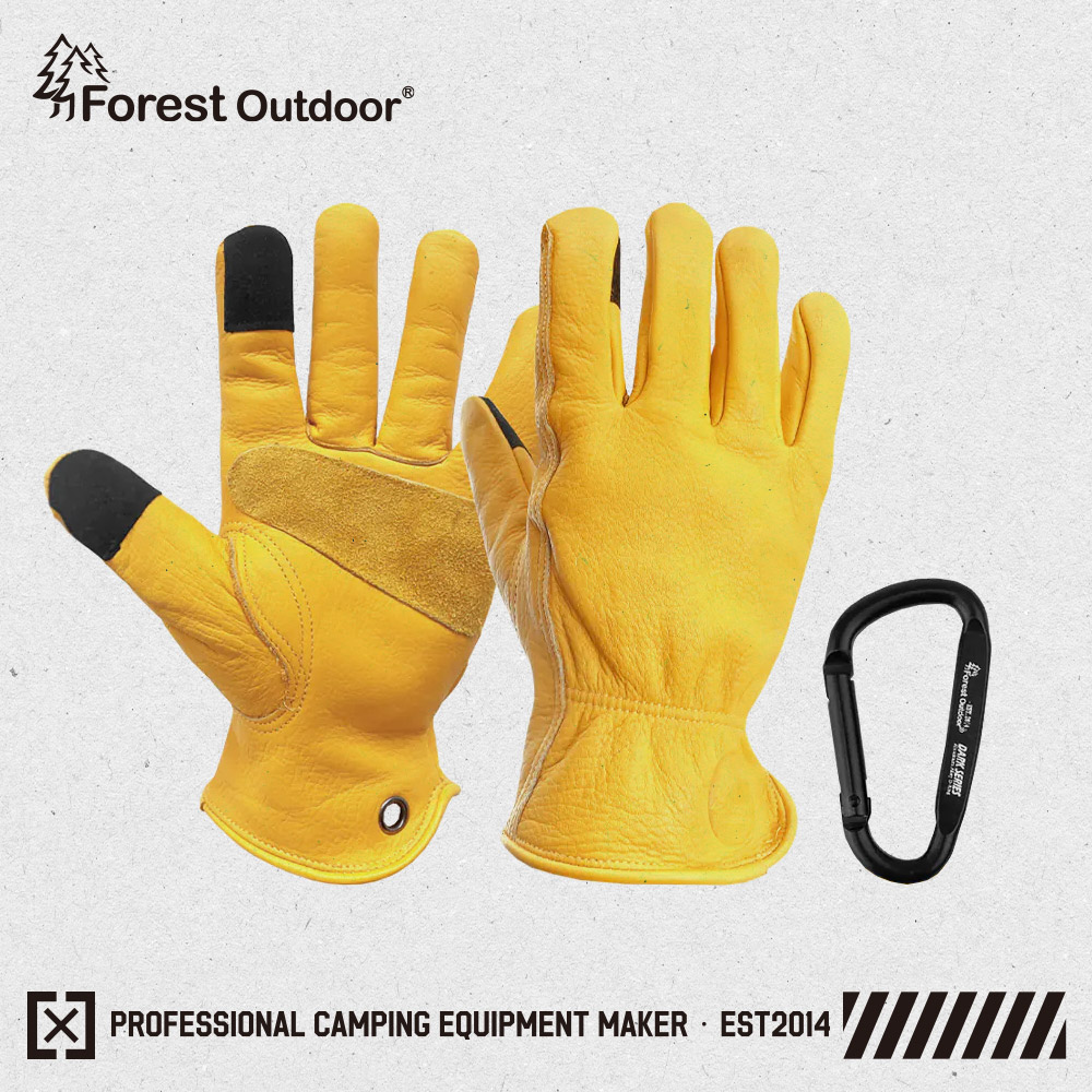 Forest Outdoor 可觸控加厚皮革工作手套