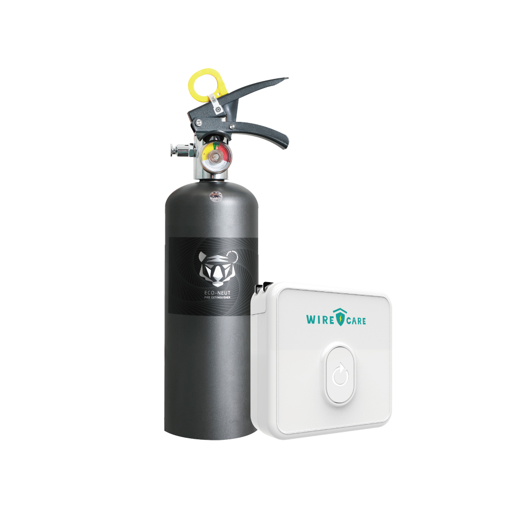 【正德防火】Wirecare宅電防護員+臺製家用強化液滅火器1L
