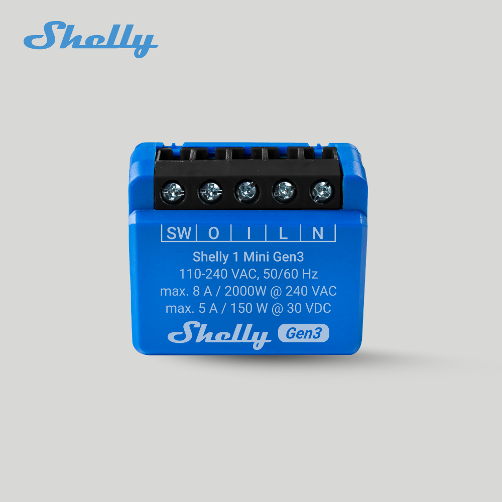 Shelly｜1 Mini Gen3 小型2WAY控制器（可接燈光 / 乾接點）
