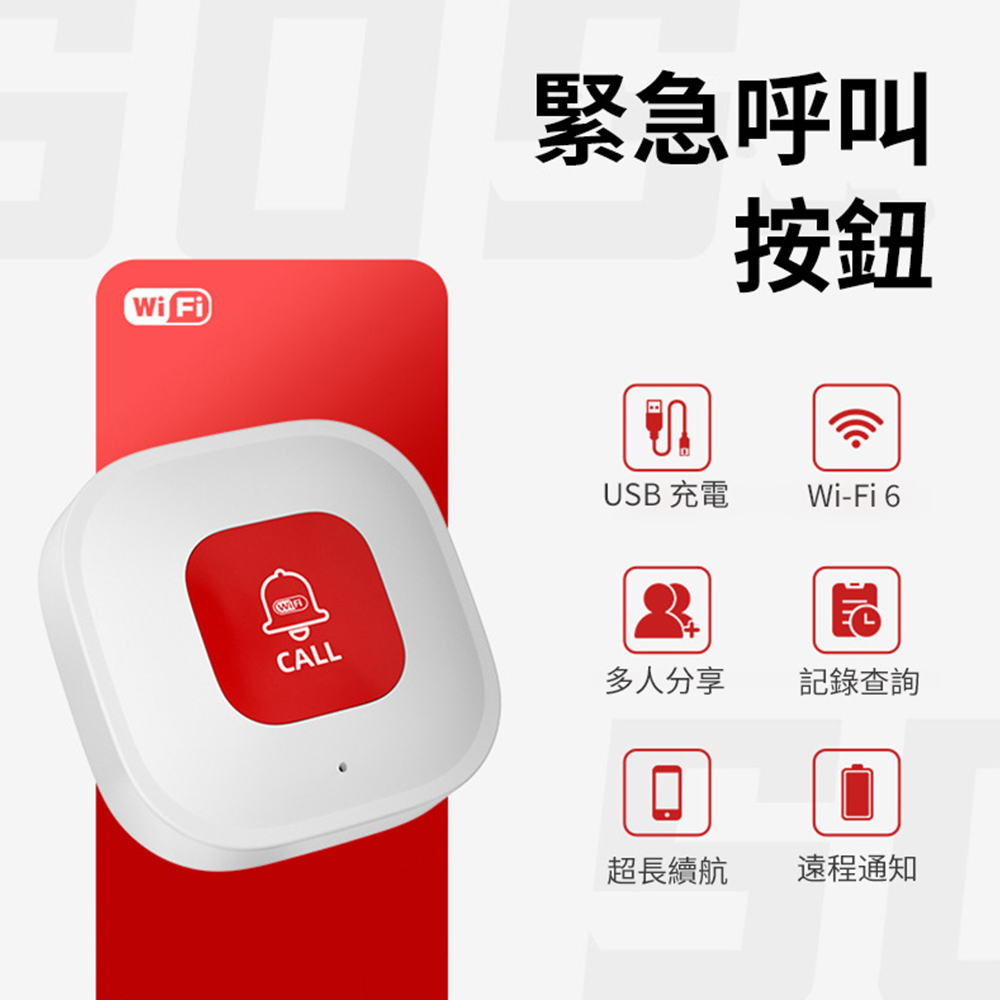 XINNUO WiFi無線緊急呼叫按鈕