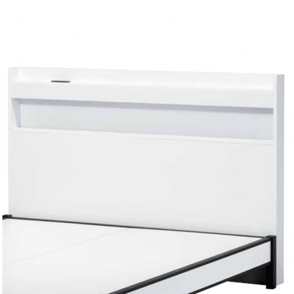 AS雅司-甘舒純白色5尺床頭片-152*10*105cm-不含床底