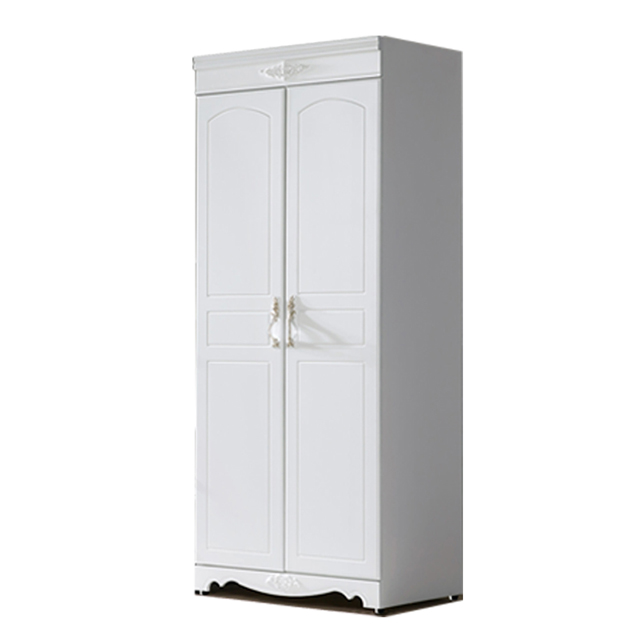 Bernice-卡琪2.7尺法式歐風白色雙吊衣櫃