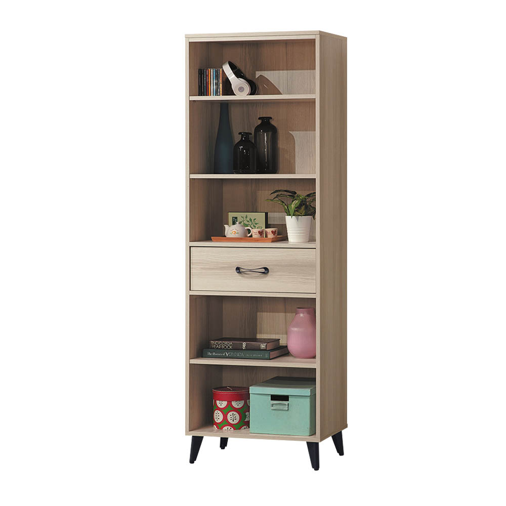 Bernice-沙恩2尺開放式書櫃/單抽高展示櫃/收納置物櫃