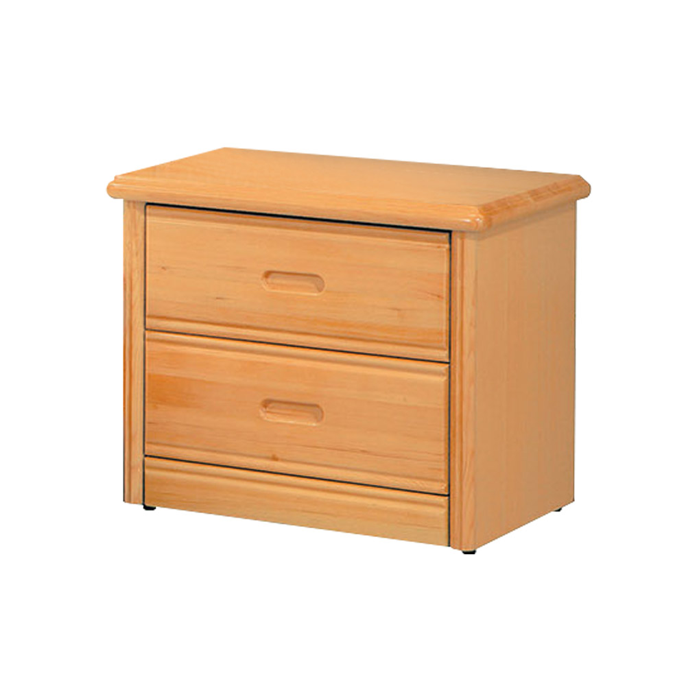 Bernice-賴森1.9尺原木色床頭櫃/二抽收納櫃/置物櫃