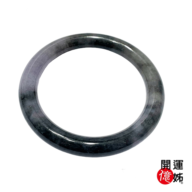 【A1寶石】天然緬甸紫烏雞翡翠手鐲-內徑60mm(附證書)