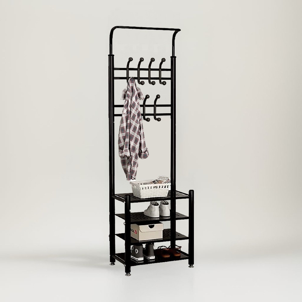 【寶德家居】簡易衣帽架52CM D346(衣帽掛架 吊衣架 掛衣架 玄關 臥室 落地)
