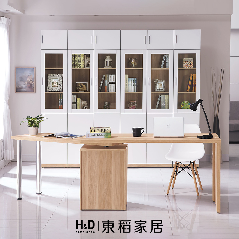 【H&D 東稻家居】旋轉功能桌4.8尺(THY2-03546)
