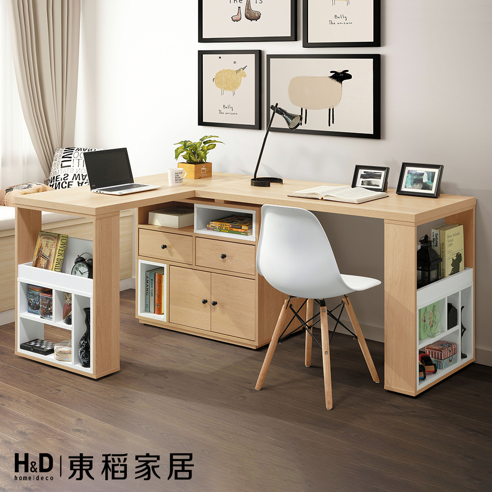 【H&D 東稻家居】L型桌組5.3尺(THY2-04927)