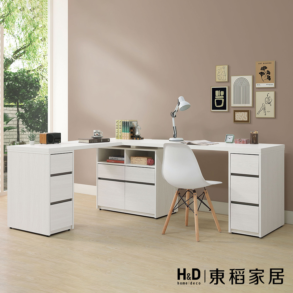 【H&D 東稻家居】L型書桌7*5尺(THY2-05940)