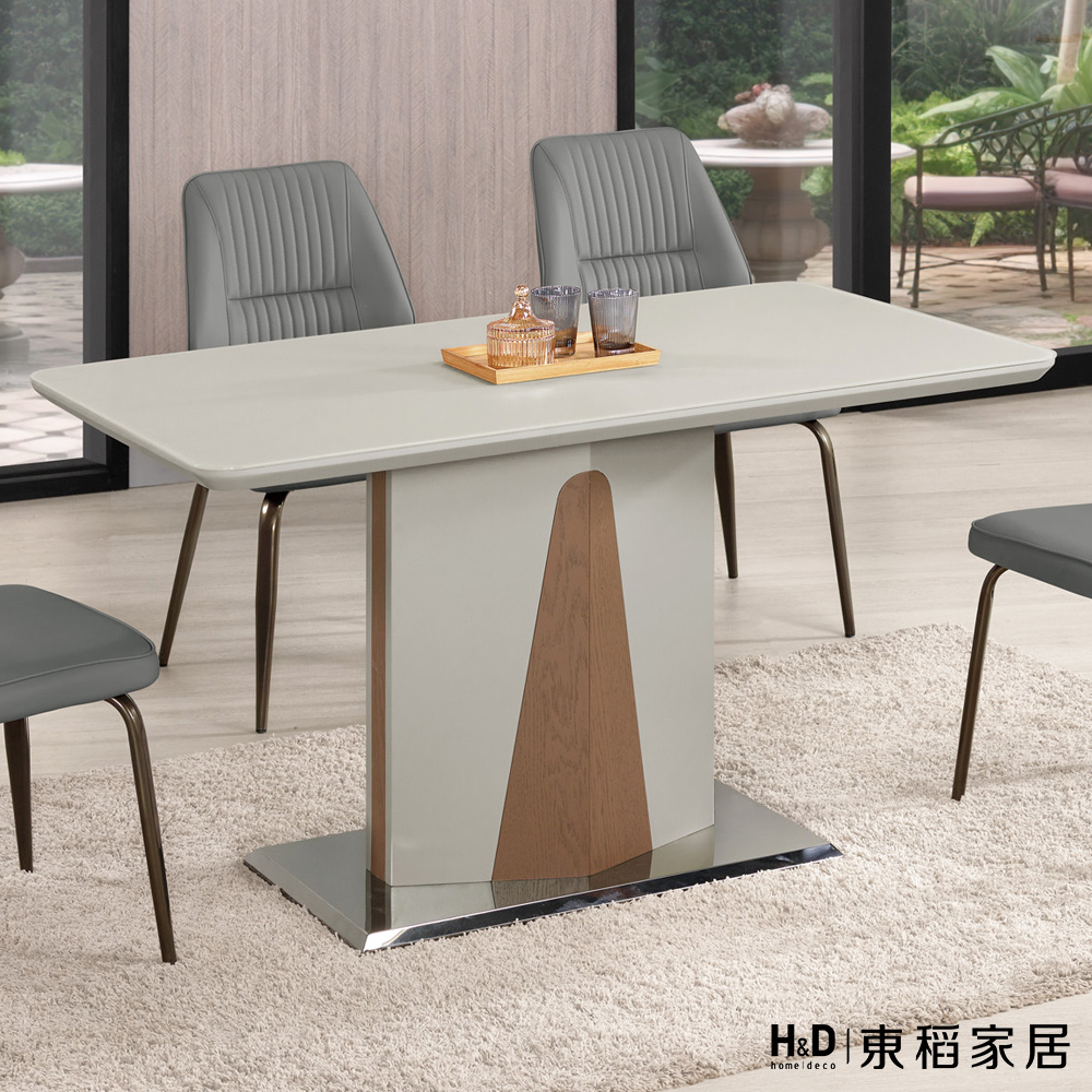 【H&D 東稻家居】玻璃餐桌4.6尺(TCM-09368)
