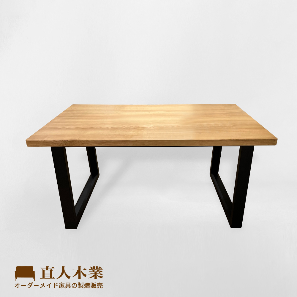 【直人木業】BRIANNA 183cm梣木木腳餐桌-原木色
