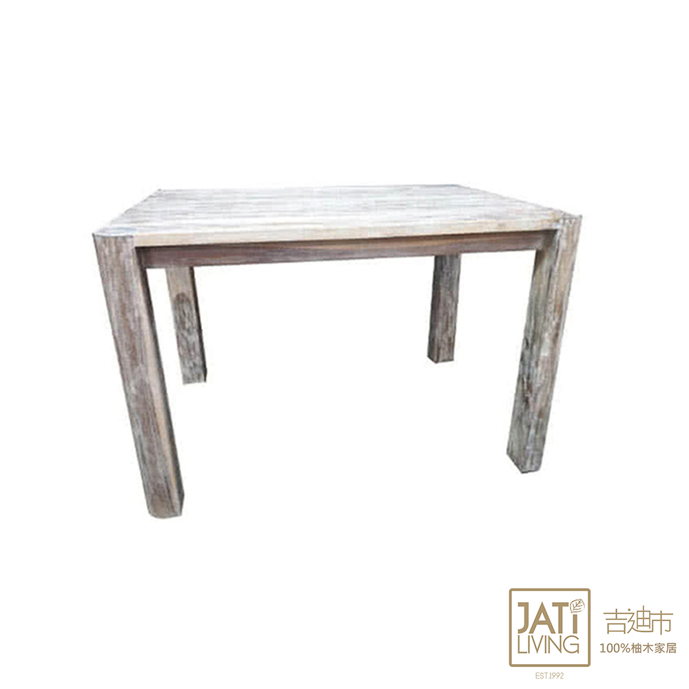 【吉迪市柚木家具】柚木洗白風格造型餐桌 RPTA007S1