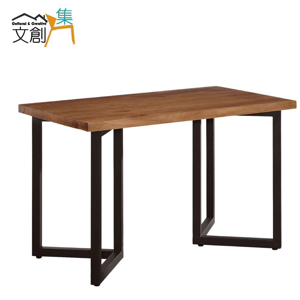 【文創集】卡辛迪4尺實木原木風餐桌(不含餐椅)