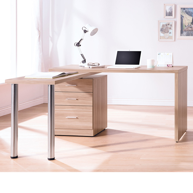 Bernice-納特爾4.9尺多功能旋轉桌/工作桌/辦公桌(原木色)