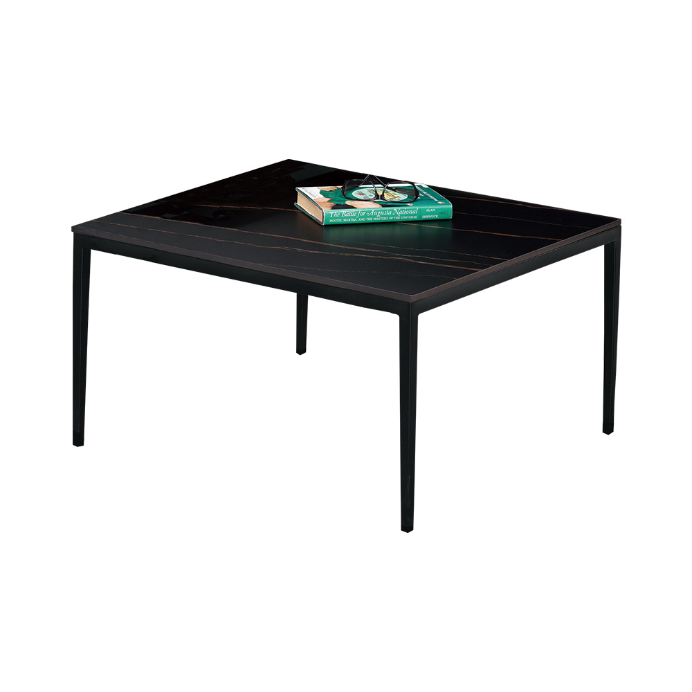 Bernice-格魯2.3尺工業風黑色岩板方形小茶几/邊几/邊桌