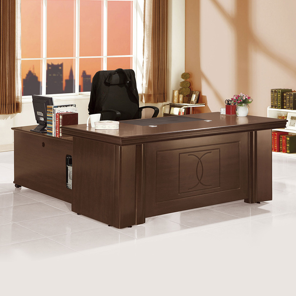 Bernice-卡莉5.9尺L型主管辦公桌組合(辦公桌+側邊收納長櫃+活動置物櫃)
