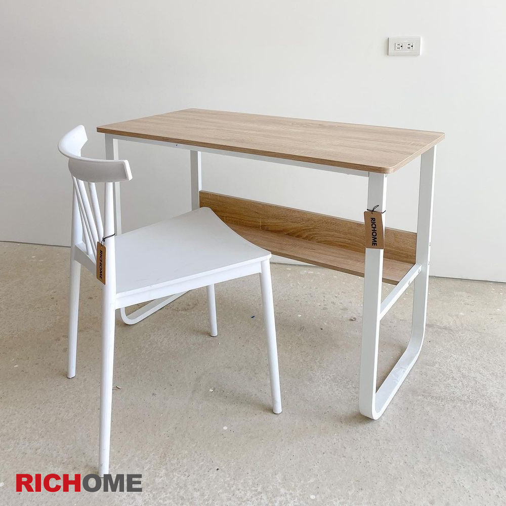 【RICHOME】 華特收納電腦桌-白橡木色