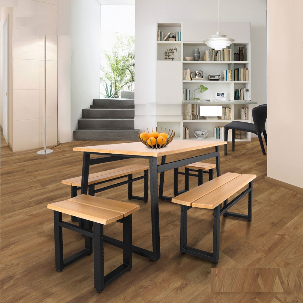 《DFhouse》英式工業風-餐桌+2雙人餐椅+2單人餐椅