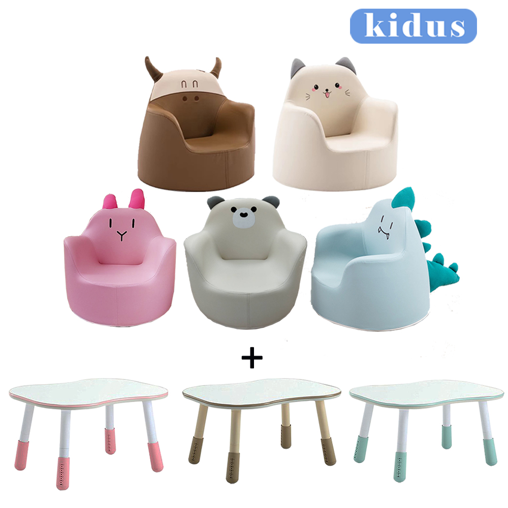 【KIDUS】兒童100公分花生桌+動物小沙發 HS003+SF002 多種搭配桌椅組合